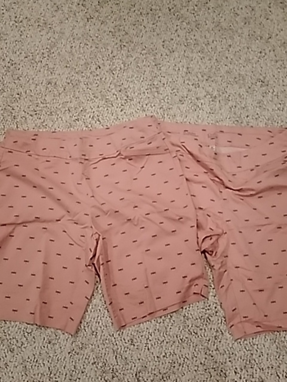 Pair Of Croft & Barrow Blush Pink Printed Bermuda Shorts